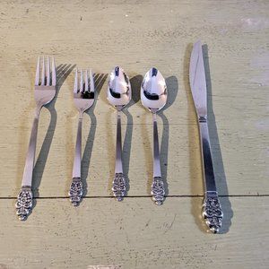 Oneidacraft Nordic Crown Deluxe Stainless Flatware Set 5 pc Place Setting POOS
